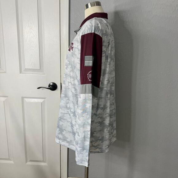 Men's Colosseum Camo Texas A&M Aggies OHT Military Appreciation Quarterzip, XL - Picture 8 of 8